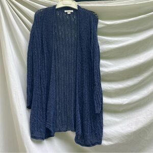 Coldwater Creek blue lightweight cardigan, size medium